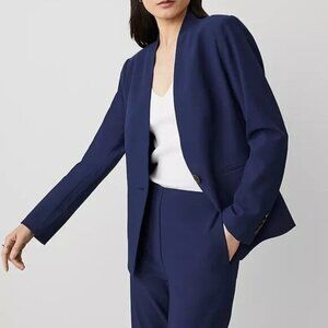 NWT Ann Taylor Cutaway Blazer in Bi-Stretch | Blue | Size 8